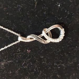 Sterling and diamond pendant